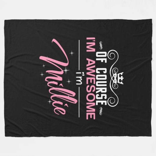 Natuurlijk ben ik Geweldige dat ik Millie heet Fleece Deken (Voorkant (Horizontaal))