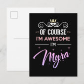 Natuurlijk ben ik Geweldige naam. Briefkaart (Voorkant / Achterkant)