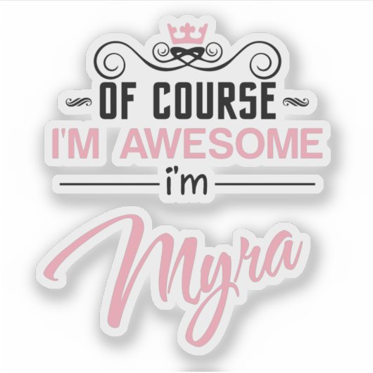 Natuurlijk ben ik Geweldige naam. Sticker (Voorkant)