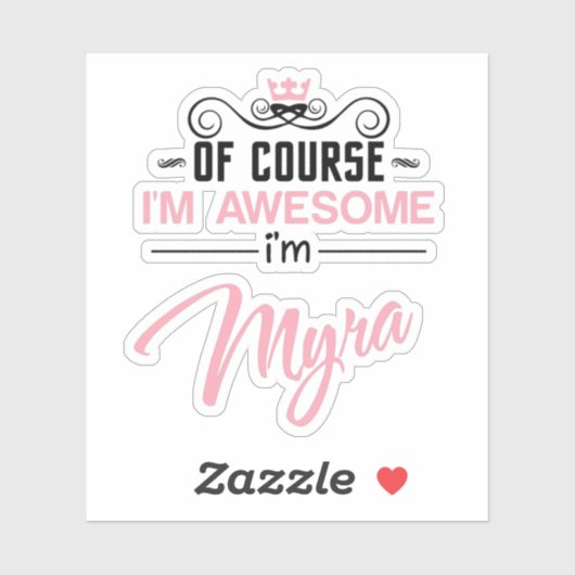 Natuurlijk ben ik Geweldige naam. Sticker (Vel)