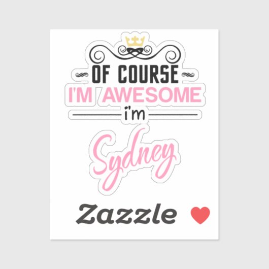 Natuurlijk ben ik Geweldige Sydney Sticker (Vel)