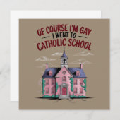 Natuurlijk ben ik homo, ik ging naar de katholieke kaart (Voorkant / Achterkant)