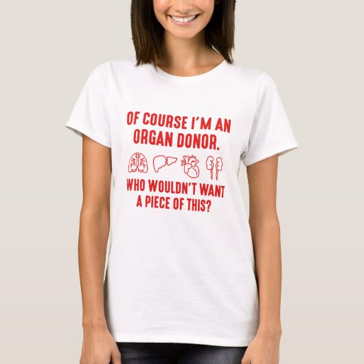 Natuurlijk ben ik orgaandonor t-shirt (Voorkant)