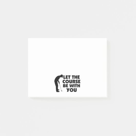 Natuurlijk ben je bij je Golfing Post-it® Notes (Voorkant)