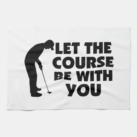 Natuurlijk ben je bij je Golfing Theedoek (Horizontaal)