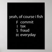 Natuurlijk beveel ik elke dag belastingfraude poster (Voorkant)