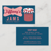 Natuurlijk biologisch | Aardbei Jam | Handgemaakte Visitekaartje (Voorkant / Achterkant)