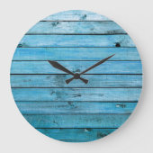 Natuurlijk blauw hout, gestructureerde achtergrond grote klok (Voorkant)