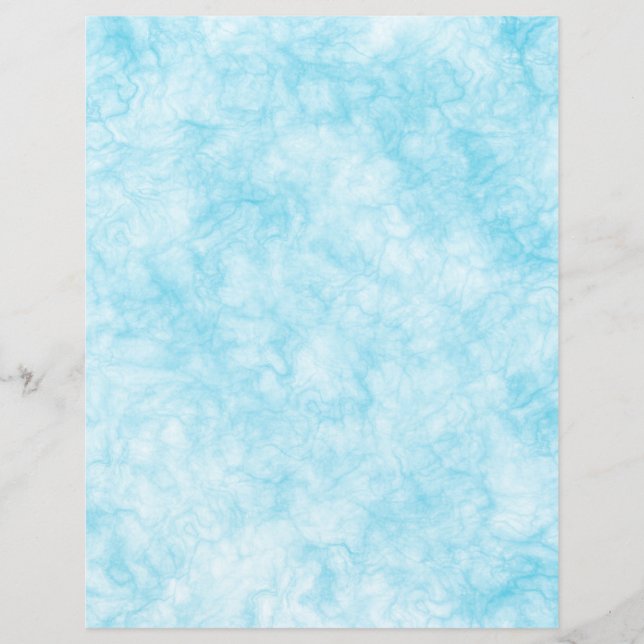 Natuurlijk blauw marmerpapier (Voorkant)