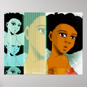 Natuurlijk Blauwgroen Poster