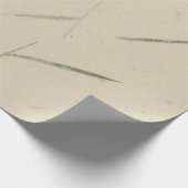 Natuurlijk Bloemengras Groen Ivoor Beige Creamy Cadeaupapier (Hoek)