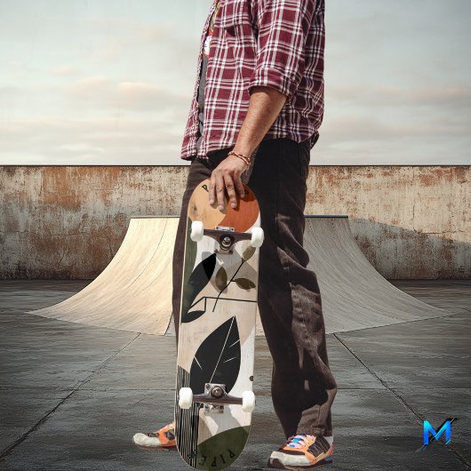 Natuurlijk Boho Minimalistische Skateboard - Aards