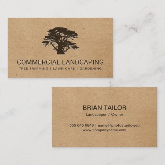 Natuurlijk | Boom | Tuinieren | Landschapsarchitec Visitekaartje (Voorkant / Achterkant)