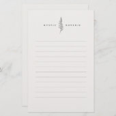 Natuurlijk botanisch blad I Modern briefpapier (Voorkant / Achterkant)