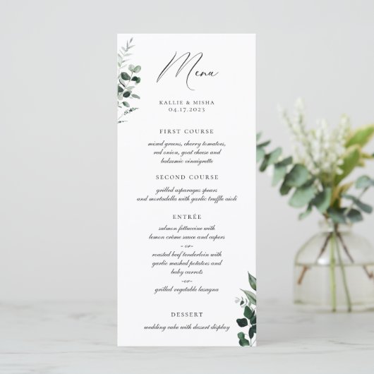 Natuurlijk Botanisch Groene Menu (Staand voorkant)