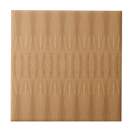 Natuurlijk Bruin Faux Wood Grain Pattern Tegeltje (Voorkant)