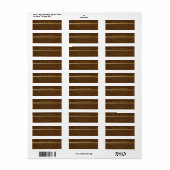 Natuurlijk Bruin Goud Kraft Nieuw Adres RSVP Etiket (Full Sheet)