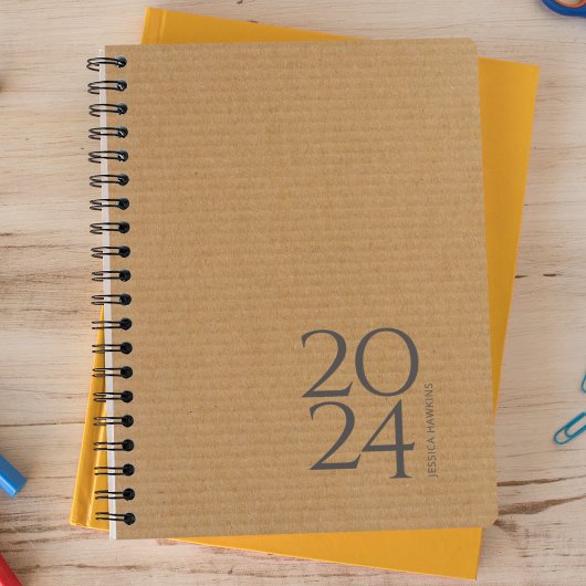 Natuurlijk Bruin Karton Wekelijks Planner