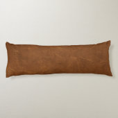 Natuurlijk bruin leder lichaamskussen (Achterkant)