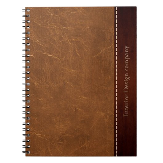 Natuurlijk bruin leder notitieboek (Voorkant)