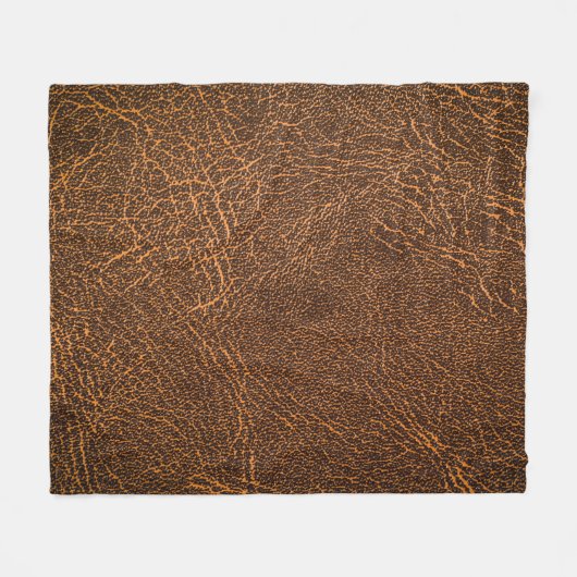 Natuurlijk bruin leer: getextureerde achtergrond fleece deken (Voorkant (Horizontaal))