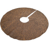 Natuurlijk bruin leer: getextureerde achtergrond kerstboom rok (Gekanteld)