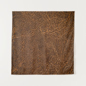 Natuurlijk bruin leer: getextureerde achtergrond wandkleed (Voorkant (horizontaal))