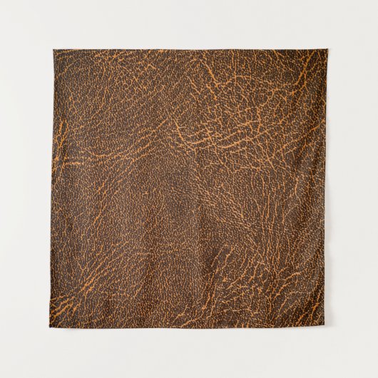 Natuurlijk bruin leer: getextureerde achtergrond wandkleed (Voorkant (horizontaal))