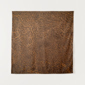 Natuurlijk bruin leer: getextureerde achtergrond wandkleed (Voorkant)