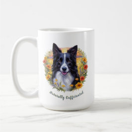 Natuurlijk cafeïnehoudende Mok met Border Collie A