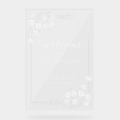 Natuurlijk Chic Wedding Acryl Teken Acryl Bord (Voorkant)