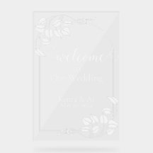 Natuurlijk Chic Wedding Acryl Teken
