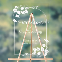 Natuurlijk Chic Wedding Acryl Teken Bord