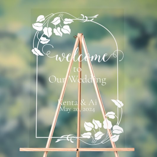 Natuurlijk Chic Wedding Acryl Teken Bord (Neutraal)