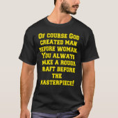 Natuurlijk Creëer God Man voor de vrouw Funny Humo T-shirt (Voorkant)
