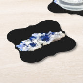 Natuurlijk Deep Blue Fluoriet Papier Onderzetter (Gekanteld)
