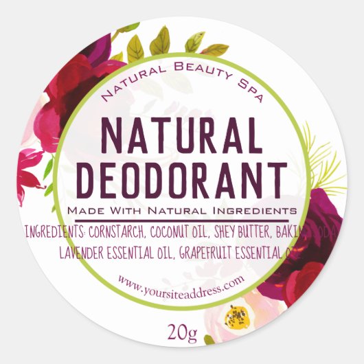  natuurlijk deodorant label (Voorkant)