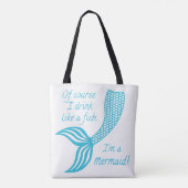 Natuurlijk drink ik als een vis die ik een zeemeer tote bag (Achterkant)