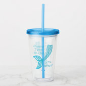 Natuurlijk drink ik als een vis, ik ben een zeemee acryl drinkbeker (Voorkant)