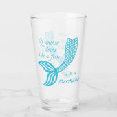 Natuurlijk drink ik als een vis, ik ben een zeemee glas (Achterkant)