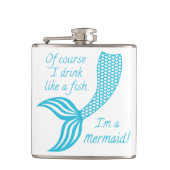 Natuurlijk drink ik als een vis, ik ben een zeemee heupfles (Voorkant)