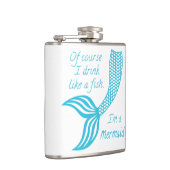 Natuurlijk drink ik als een vis, ik ben een zeemee heupfles (Rechts)