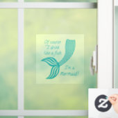 Natuurlijk drink ik als een vis, ik ben een zeemee raamsticker (Huis)