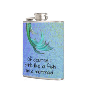 Natuurlijk Drink ik als een vis zeemeermin fles Heupfles (Links)
