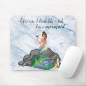 Natuurlijk Drink ik dat ik een zeemeerminwijn Scha Muismat (Met muis)