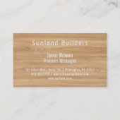 Natuurlijk eikenhout visitekaartje (Achterkant)