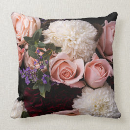 natuurlijk Elegant burgundy creamy Floral Kussen