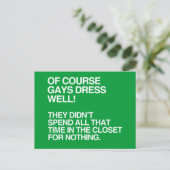 NATUURLIJK GAYS DRESS GOED BRIEFKAART (Staand voorkant)