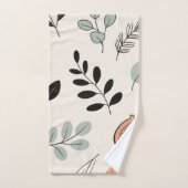 Natuurlijk gemak – Fijne lijn blad kunst handdoek (Handdoek)