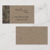 Natuurlijk geperst papier - natuurlijk bruin visitekaartje (Voorkant / Achterkant)